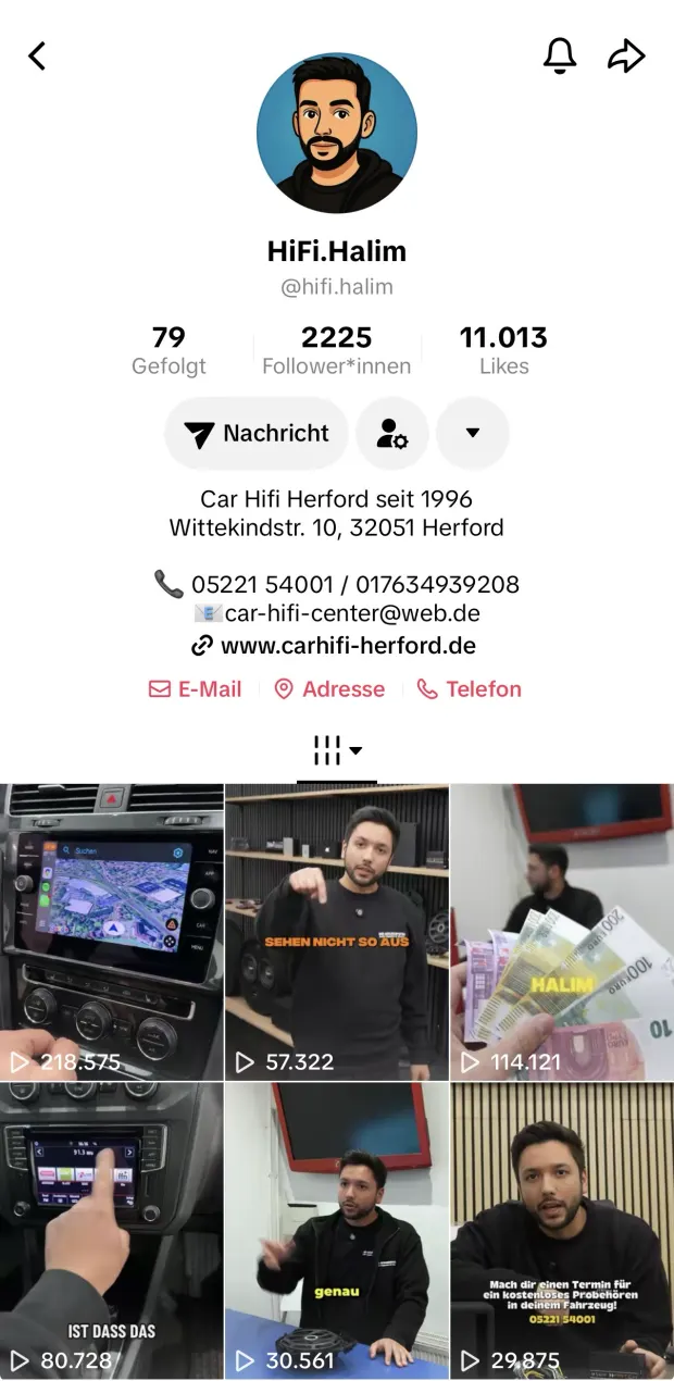 CarHiFi Herford Social Media