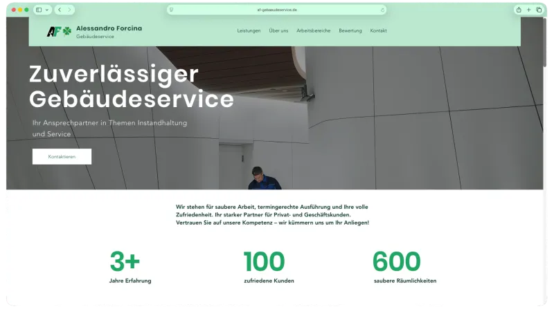 Webauftritt von AF-Gebäudeservice