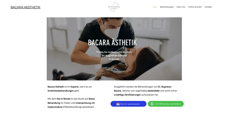 Beispiel einer Webseite mit System von Kolac Digital aus Bielefeld